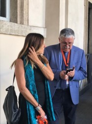 Journalisten im Quirinal (simonetta Martone und Gian Antonio Stel