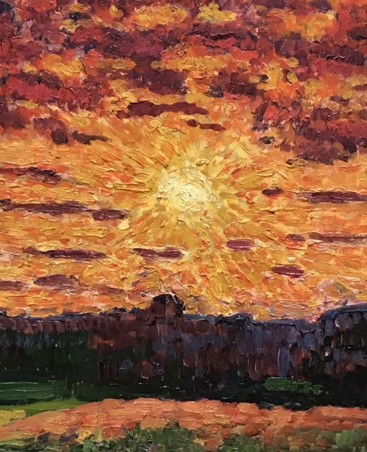 Landschaft mit Sonne. 1913-14