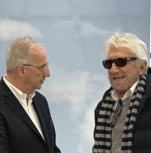 Der Politiker  Walter Veltroni und der Schauspieler Gigi Proietti