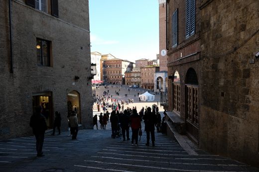 Gesamtansicht der Piazza del Campo