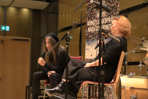 Harri Stojka und Ö1 Moderatorin Ulla Pilz beim Gespräch im Wiener Konzerthaus nach seinem Konzert